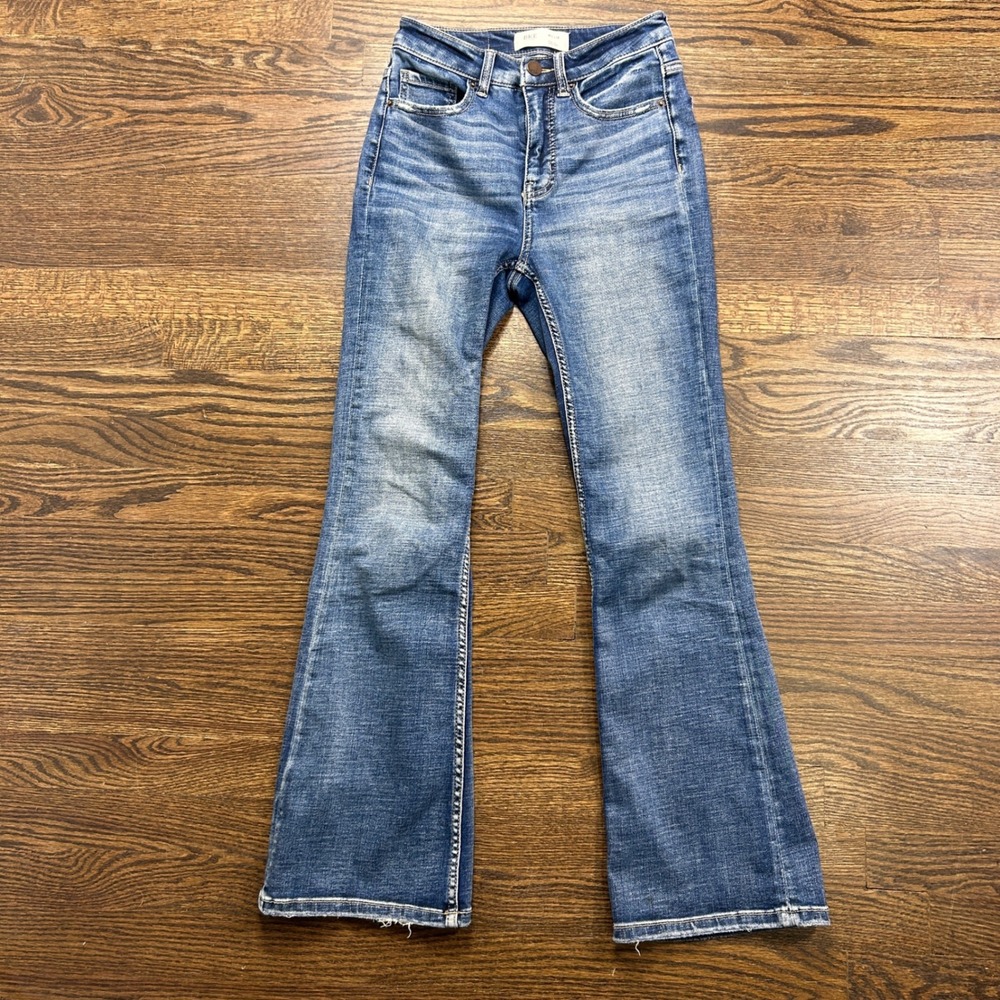 BKE Billie Slim Fit High Rise Bootcut Jeans Womens 25x29.5 Blue Denim Western